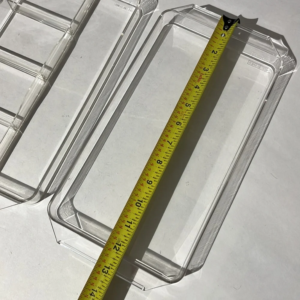 Set of two cosmetic organizers makeup jewelry clear plastic